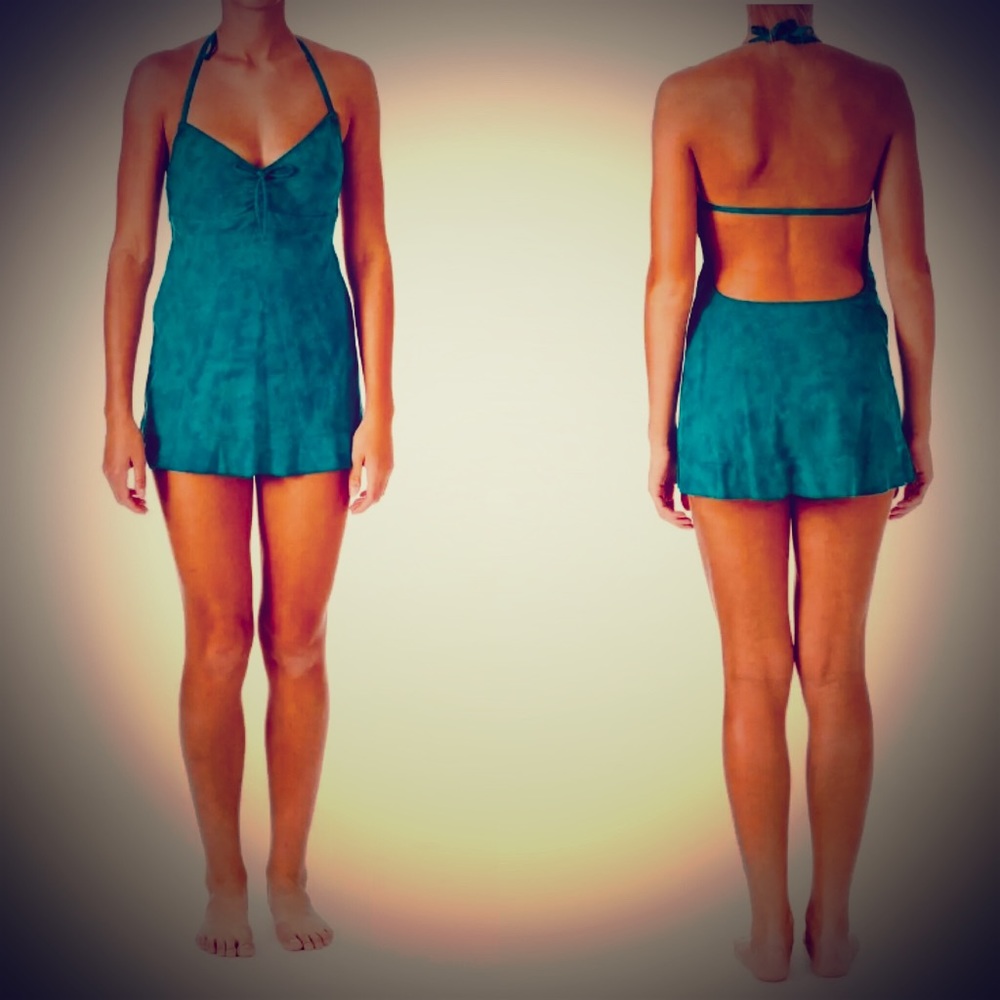 Mainstream Halter Style One Piece Swim Dress